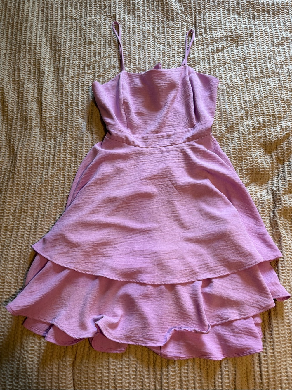 Lovely Day Lilac Tiered Spaghetti-Strap Mini Dress
